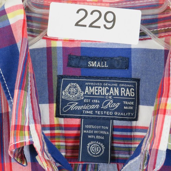 American Rag* Men's Short Sleeve Button Down Shirt Size Small Vibrant Pattern - Picture 4 of 7